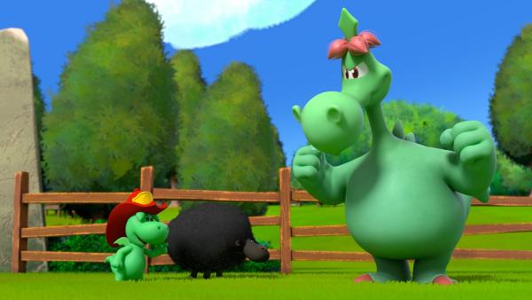 Bild 1 von 4: Auch wenn Fumé zetert: Feuer ist für Grisu niemals eine gute Lösung.