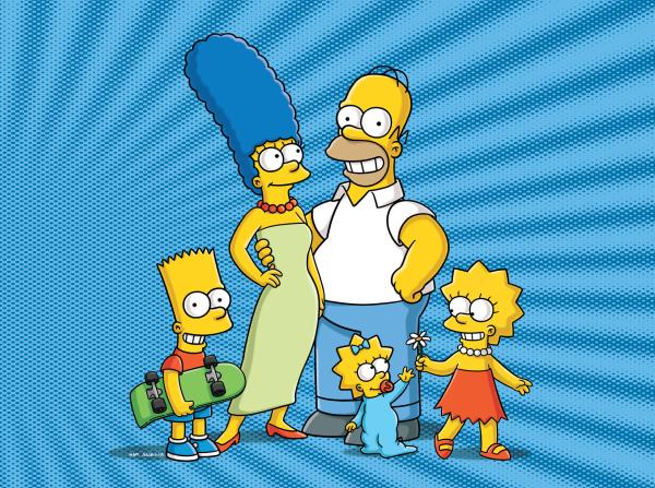 Bild 1 von 36: (v.l.) Bart, Marge, Homer, Maggie, Lisa