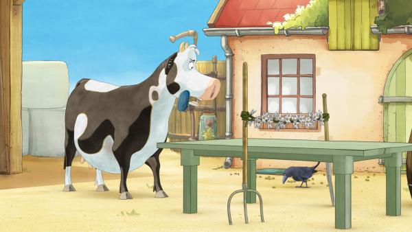 Bild 1 von 3: Nur wegen dieser Krähen verliert Lieselotte ihr Tischtennisspiel!