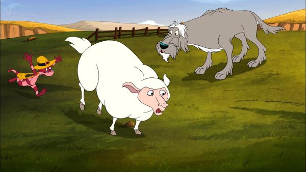 Bild 1 von 2: Doc Croc hilft dem alten Sultan die Herde zusammenzutreiben.