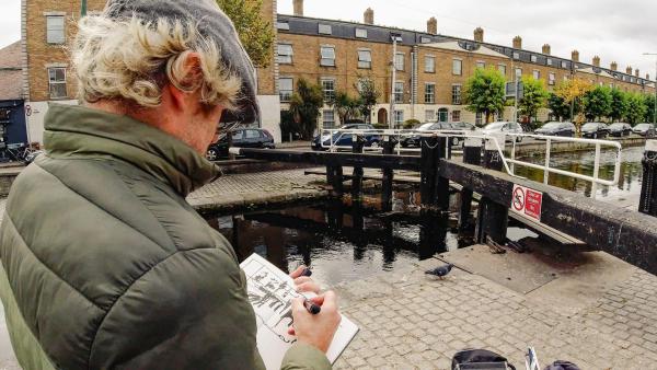 Bild 1 von 13: Im Bild: Skizzenzeichner in Dublin.