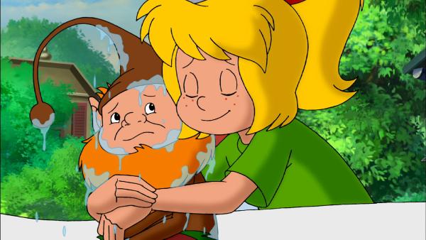 Bild 1 von 9: Bibi verabschiedet sich von ihrem Gast.