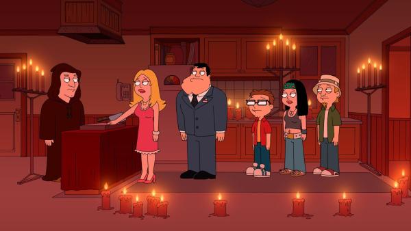 Bild 1 von 8: (v.l.n.r.) Avery Bullock; Francine Smith; Stan Smith; Steve Smith; Hayley Smith; Jeff Fischer