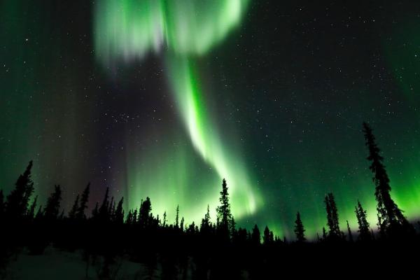 Bild 1 von 6: Im Bild: Aurora Borealis - Polarlicht in Nähe des Nordpols.