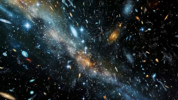 Bild 1 von 6: Galaxienhaufen vereinen Millionen Sterne - jeder mit seiner eigenen Geschichte. Viele von ihnen enden als Supernovae, deren Überreste das kosmische Archiv unserer Entstehungsgeschichte bilden.