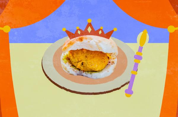 Bild 1 von 1: Der Veggie-Burger aus Mumbai: Vada Pav