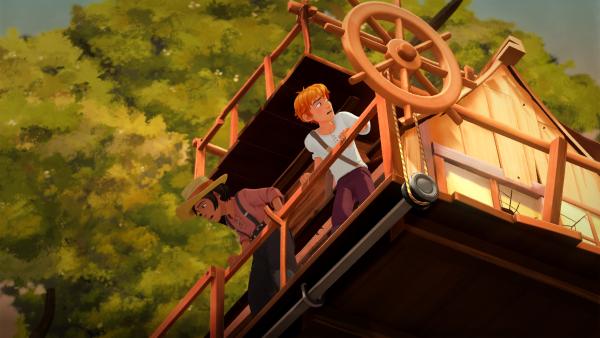 Bild 1 von 5: Huck und Tom im Baumhaus