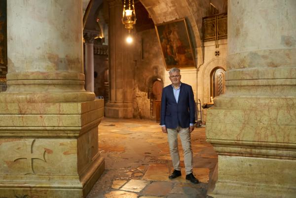 Bild 1 von 12: Christopher Clark in der Grabeskirche in Jerusalem