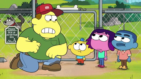 Bild 1 von 13: (a) Cricket ist krank und kann seinen Pflichten nicht nachkommen. Daher springt seine Familie für ihn ein. (b) Chip Pfeifer taucht auf dem Wochenmarkt auf und macht den Greens Konkurrenz.