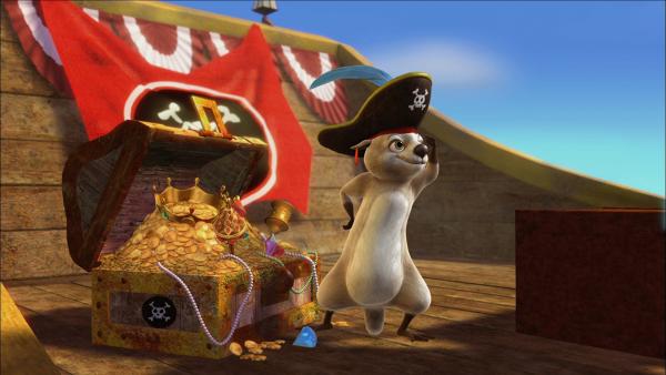 Bild 1 von 2: Otter Bobsie träumt davon, ein Piratenkapitän zu sein.