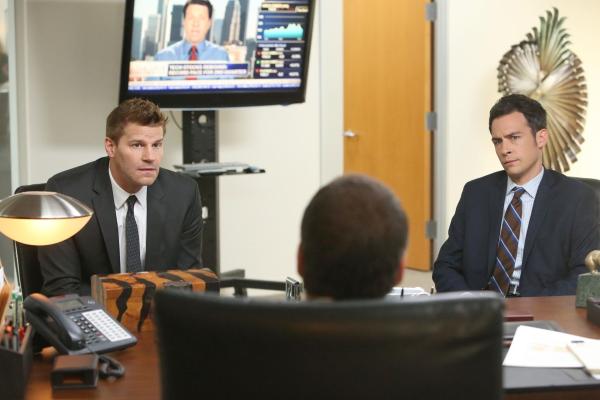 Bild 1 von 14: Seeley Booth (David Boreanaz, l.); James Aubrey (John Boyd, r.)