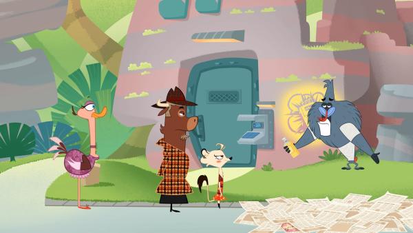 Bild 1 von 7: Der Pavian leugnet, sich für Hermione zu interessieren.