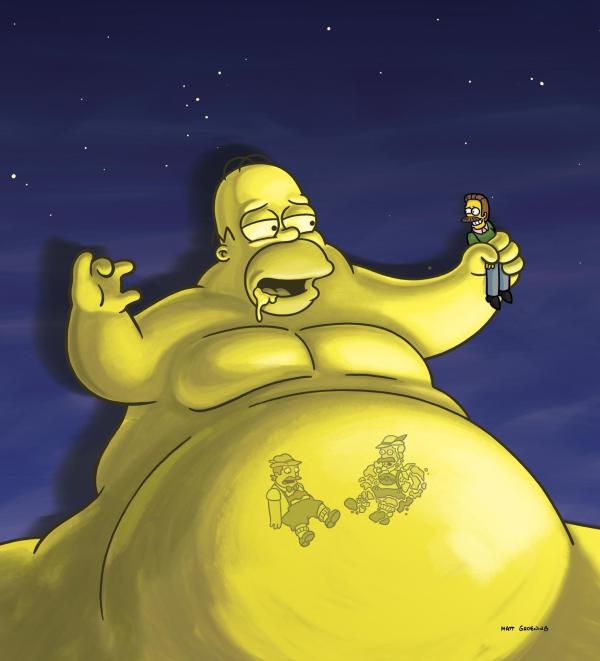 Bild 1 von 24: Ein Meteorit ist in den Garten der Simpsons gefallen. Aus ihm entweicht eine grüne Masse, die Homer für einen Weltraum-Marshmallow hält und sie deshalb isst. Das hat dramatische Folgen ...