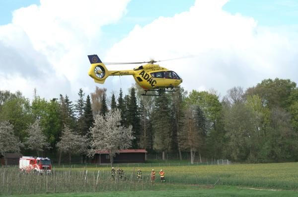 Bild 1 von 2: Der Rettungshubschrauber \