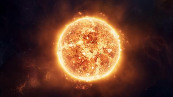 Bild 1 von 6: Leuchtende Gaswolken und energiereiche Flares zeigen die gewaltigen Kräfte, die Sterne hervorbringen - und wieder vergehen lassen.