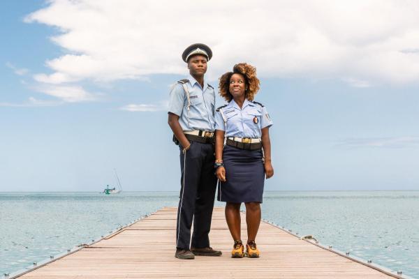 Bild 1 von 14: Im Bild: Tobi Bakare (Officer Jean-Pierre Hopper), Shyko Amos (Officer Ruby Patterson).