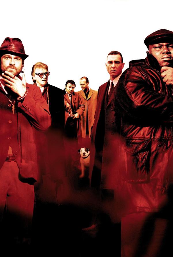 Bild 1 von 19: Snatch - Schweine und Diamanten: (v.l.n.r.) Mickey (Brad Pitt), Brick Top (Alan Ford), Tommy (Stephen Graham), Turkish (Jason Statham), Bullet Tooth Tony (Vinnie Jones) und Tyrone (Ade) ...