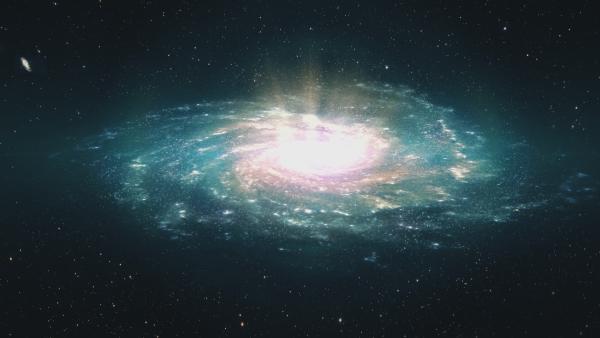 Bild 1 von 2: Quasare sind die hellsten Objekte im Universum. Ihr Lichtstrom kann ganze Galaxien zerstören.