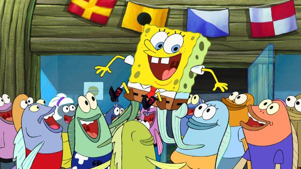 Bild 1 von 6: SpongeBob erwartet die Beförderung zum Manager der Krossen Krabbe 2, einer Filiale von Mr. Krabs' beliebtem Restaurant..