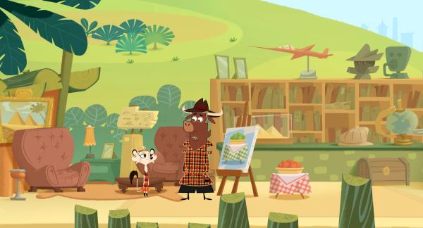 Bild 1 von 7: Sherlock Yack und Hermione stellen fest, dass der Tiger farbenblind ist.