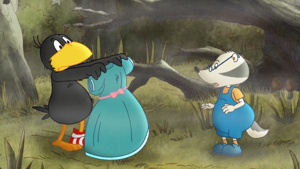 Bild 1 von 5: Socke hat das neue Kleid von Frau Dachs kaputt gemacht.