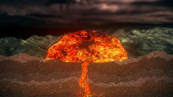 Bild 1 von 3: Eine der Vulkanformen, die in der Chaîne des Puys vorkommt, ist der Lavadom. Sie bergen ein hohes Gefahrenpotential.