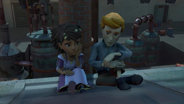 Bild 1 von 3: Ailina (links) und Corso (rechts) wissen nicht, ob sie Klincus noch vertrauen können.