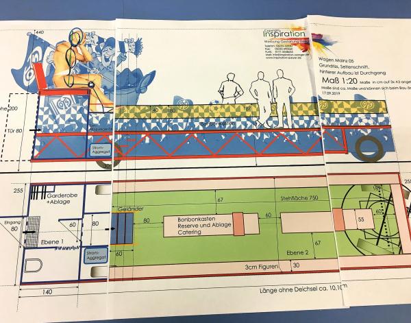 Bild 1 von 1: Entwurf eines Fastnachtswagens.