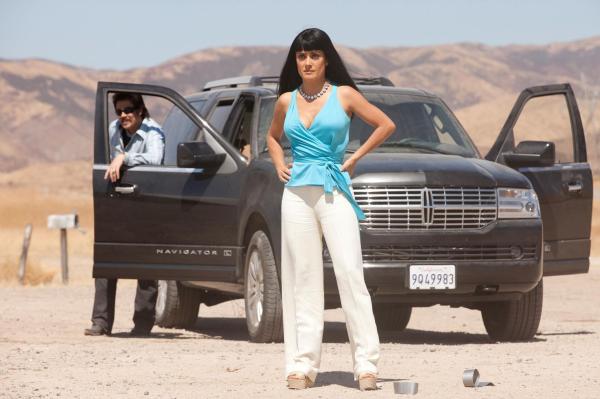 Bild 1 von 22: Lado (Benicio del Toro, l.) und Elena (Salma Hayek, r.) warten auf die Übergabe des Lösegeldes, doch Ben und Chon verfolgen einen anderen, lebensgefährlichen Plan ...