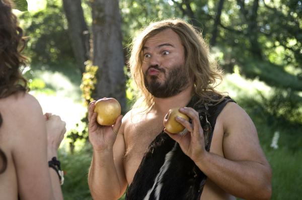 Bild 1 von 4: Zed (Jack Black) wagt das Undenkbare: er kostet von der verbotenen Frucht. Bringt ihm die Frucht unendliche Weisheit oder bereitet sie ihm nur Probleme?