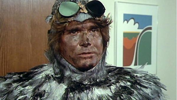 Bild 1 von 1: Gel?hmte Schwingen: Jonathan (Michael Landon) versucht als Vogelmann, die Menschen zur Vernunft zu bringen