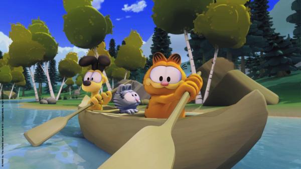 Bild 1 von 3: Es geht im Kanu flussabwärts.