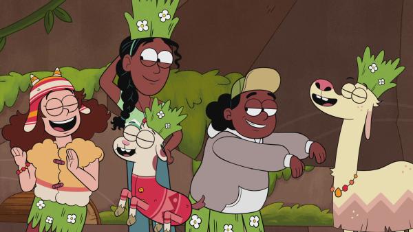 Bild 1 von 4: Das Grastag-Fest ist ein großer Spaß für Giig, Saige, Sulls und Gigis Ziegenfamilie!© KiKA/2024 Daily Madness Limited/Miam! Animation/Thuristar/VRT-Ketnet - Honorarfreie Verwendung gemäß AGB im redaktionellen Zusammenhang mit genannter Sendung bei Nennung \