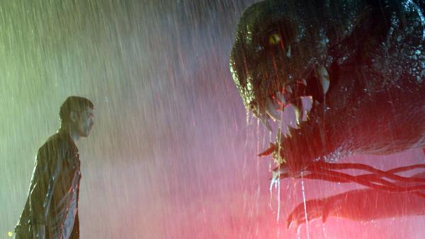 Bild 1 von 3: Aus dem Mekong taucht eine riesige Kreatur auf und hinterlässt eine Schneise der Verwüstung.