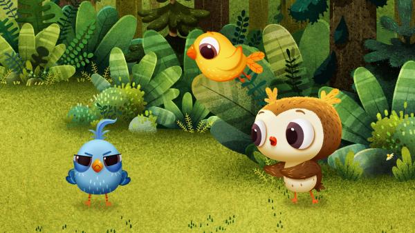 Bild 1 von 1: Die O-Doodle-Post überbringt Nachrichten nicht in Briefform, sondern persönlich. Nach ihrer ersten Runde stellen Odo und Doodle fest, dass ihm Camp immer mehr Streit zwischen den Camperchen ausbricht.