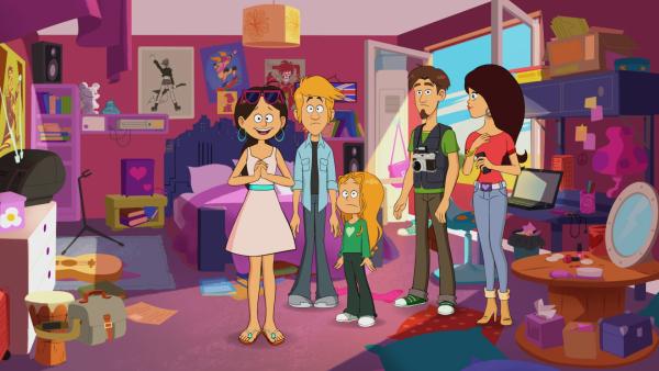 Bild 1 von 4: Die Fotosession in Wendys Zimmer wird plötzlich unterbrochen.