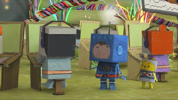 Bild 1 von 2: Timmi und Teddynaut entdecken die verschiedensten Planeten im Weltall.