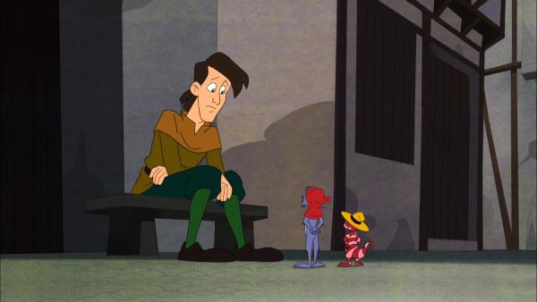 Bild 1 von 4: Yoyo und Doc Croc mit dem unglücklich verliebten Edgar