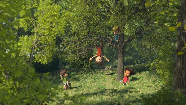 Bild 1 von 4: Bohnenstange versucht alles um ihre Läuse los zu werden.© ZDF/La Station Animation - Honorarfreie Verwendung gemäß AGB im redaktionellen Zusammenhang mit genannter Sendung bei Nennung \