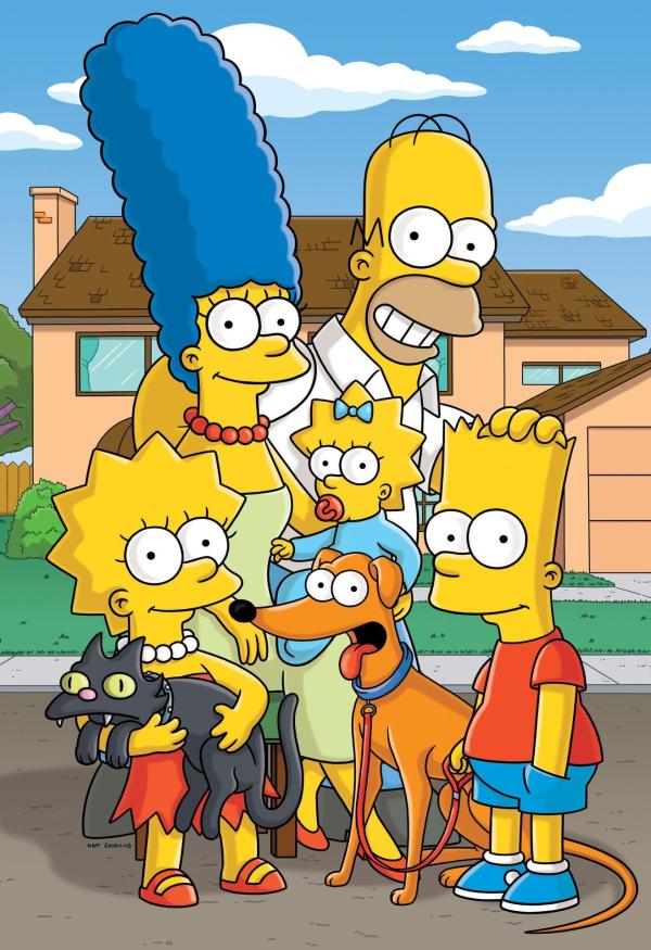 Bild 1 von 34: (25. Staffel) - Eine ganz besondere Familie: Maggie (M.), Marge (2.v.l.), Homer (2.v.r.), Bart (r.) und Lisa Simpson (r.) ...