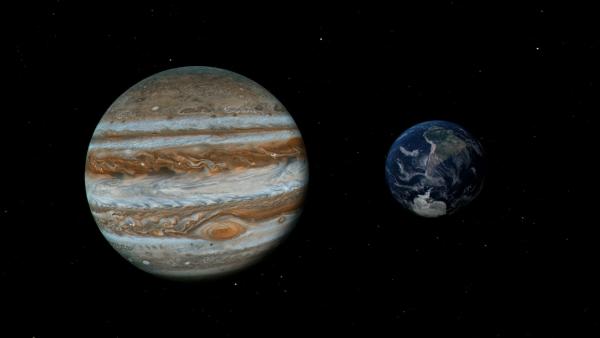 Bild 1 von 15: Manche Supererden sind fast so groß wie der Gasriese Jupiter - welche Folgen hätte solch eine Größe für die Erde?