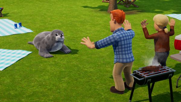 Bild 1 von 3: Ein ungebetener Gast taucht bei Annies Picknick auf.