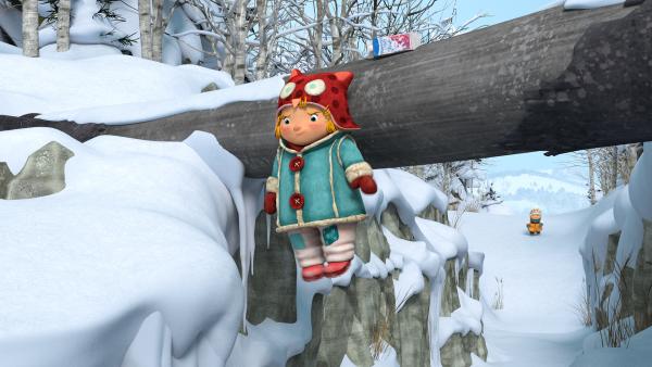 Bild 1 von 4: Nele ist mit dem Einkauf hängen geblieben.